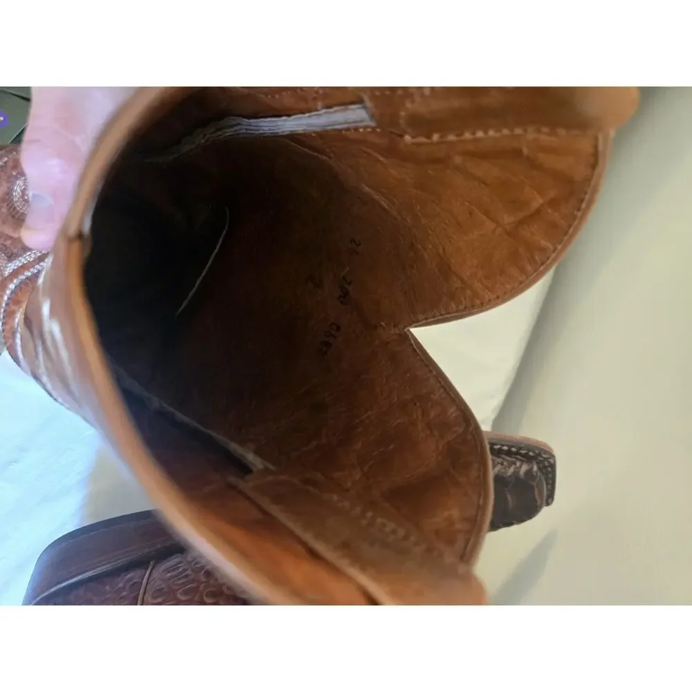 Innovation Cowboy Boots Mens 7 Made In Mexico Python Nice